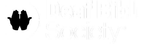 white Deaf Bible Society logo